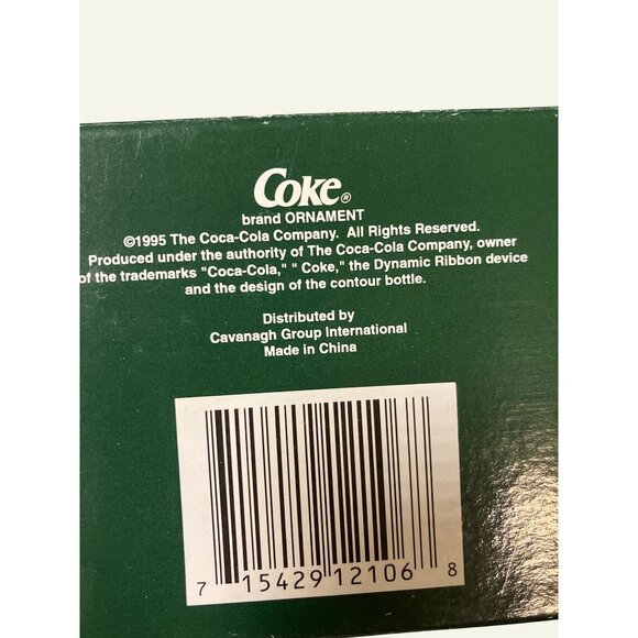 Coca Cola Polar Bear Collection Ornament Bear on Snowboard 1995 - Picture 6 of 13